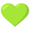Green Heart emoji on Emojione